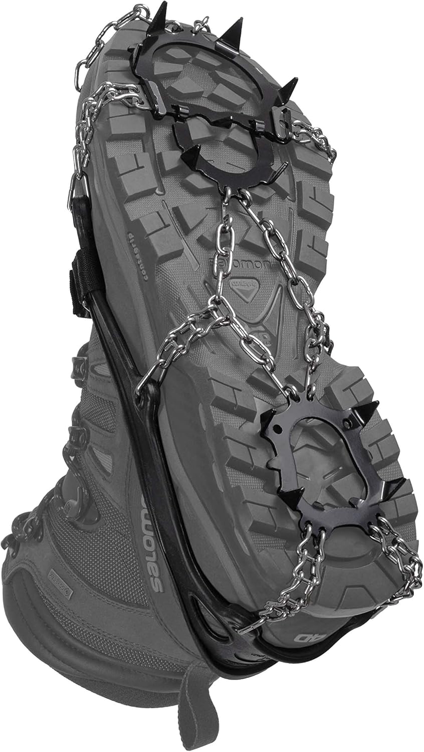 11 Carbon Steel Spikes Ice Traction Device Crampons L549700