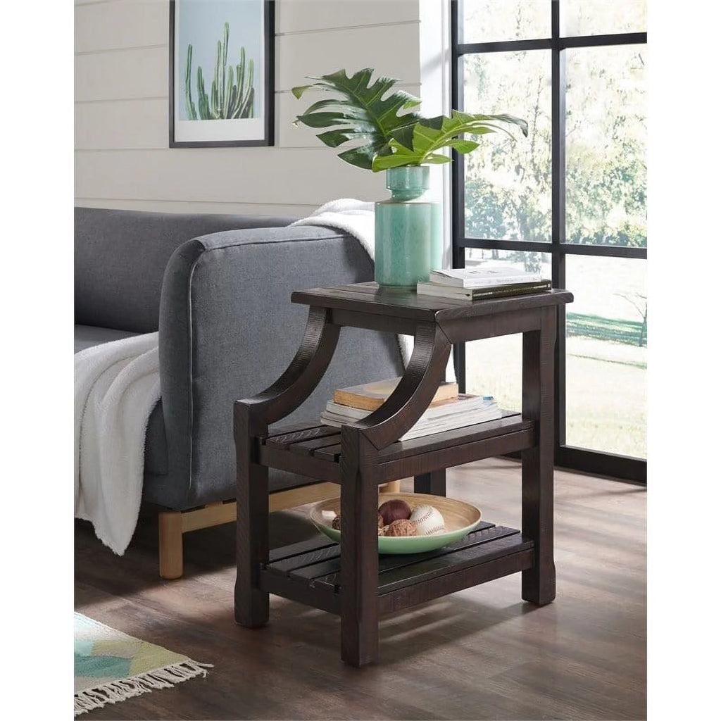 Espresso Coffee Table and Chairside Table Set J20928