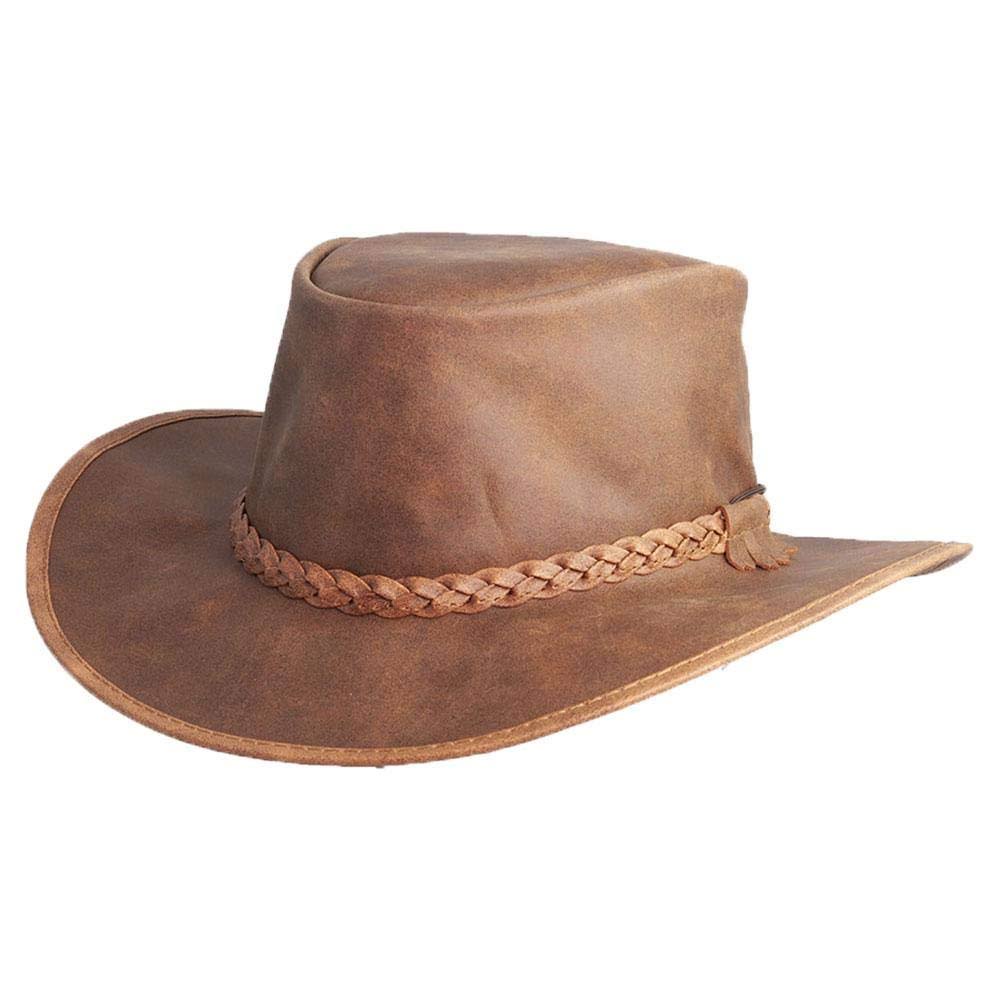Copper Leather Hat Z4147