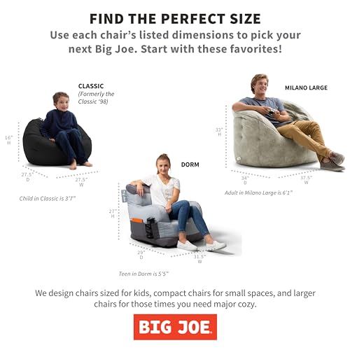 Black Durable Polyester Nylon Blend Bean Bag Chair with Drink Holder and Pocket, 3 feet M713260