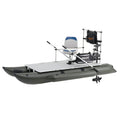 11.5ft Inflatable Pontoon Boat with Black 12V 55LBS Remote Trolling Motor and Foot Control N975752