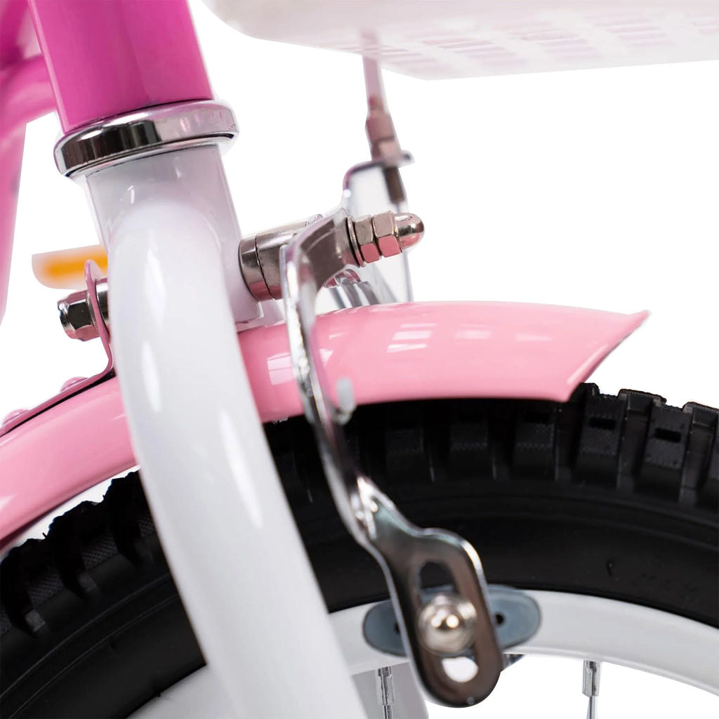 14 Inch Girls Kids Bike with Basket Training Wheels T6465