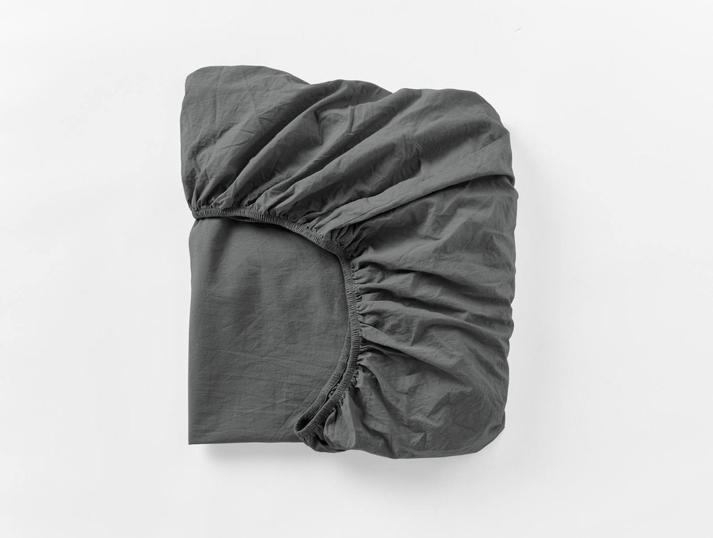 Organic Crinkled Percale Sheet Set Full Shadow X877