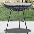 Black Glass Side Table P261