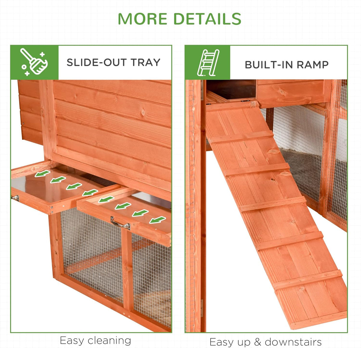 Large Wooden Chicken Coop with Run G642890