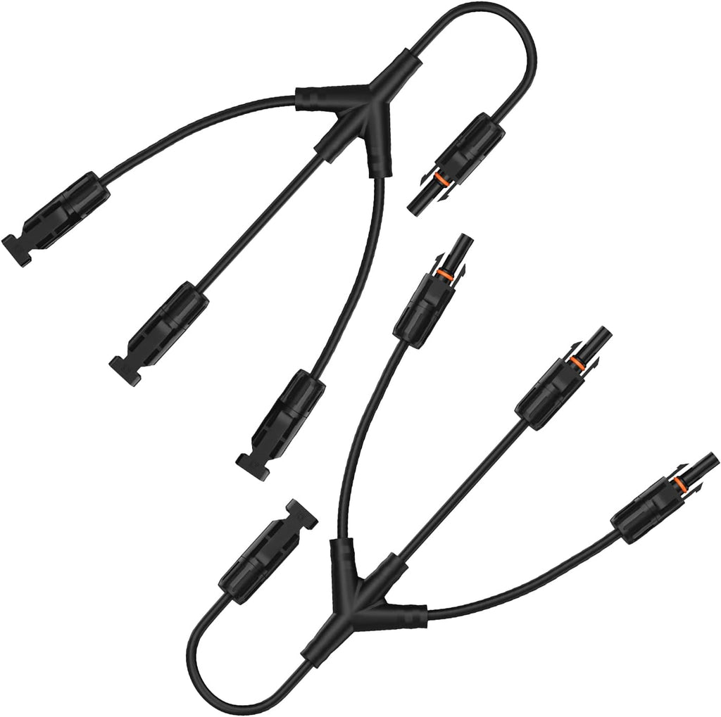 Solar Connectors 30A Y-Branch Cable Parallel Adaptor Pair for Solar Panel, Pack of 2 Z809259