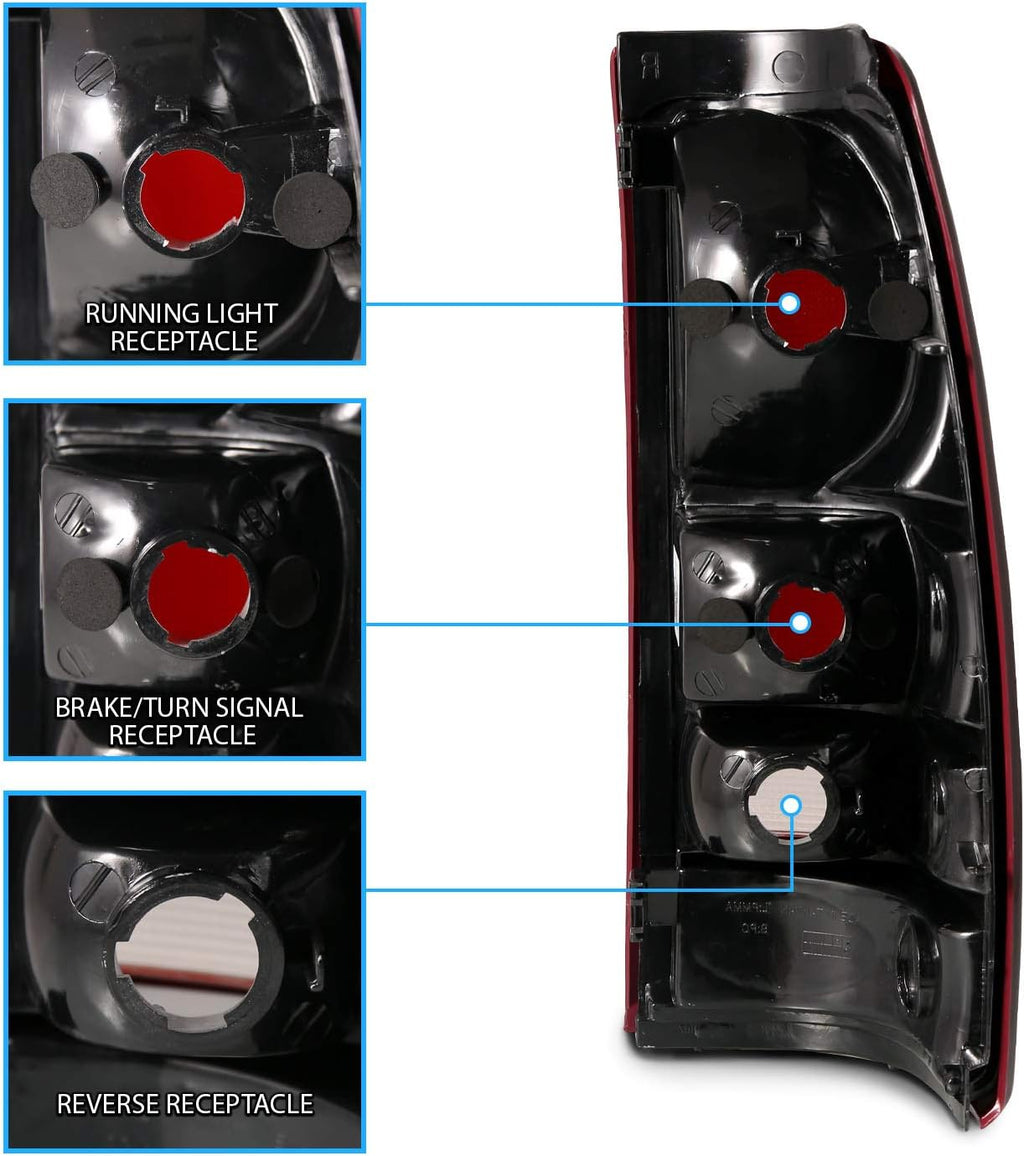 Dark Red Replacement Brake Tail Lights D702385
