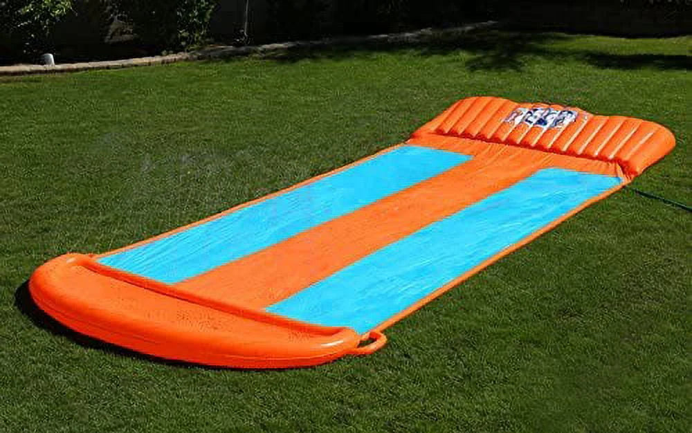 18' Triple Lane Water Slide with Ramp S5242