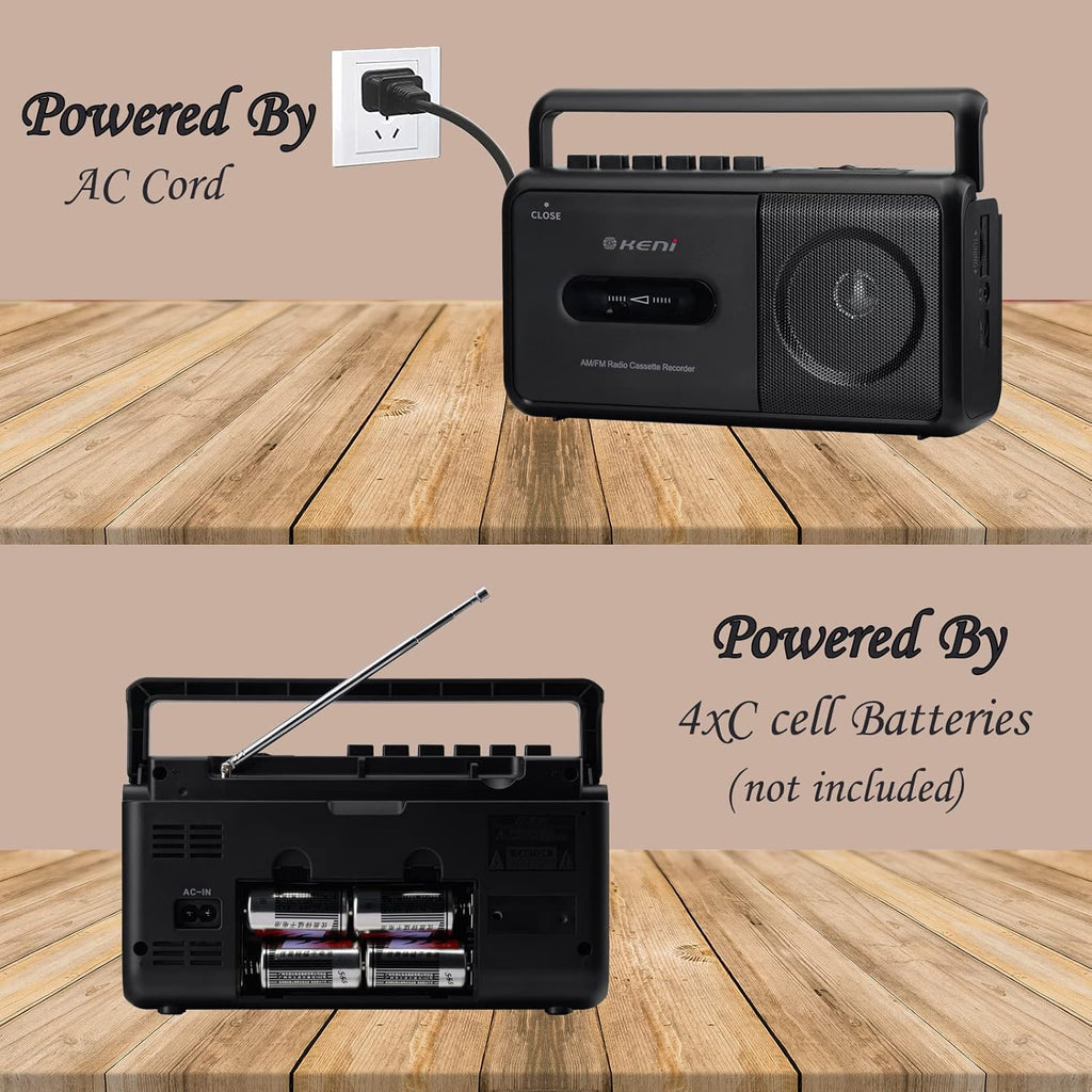 Portable Cassette Player Boombox AM/FM Radio Stereo Tape Recorder M15191