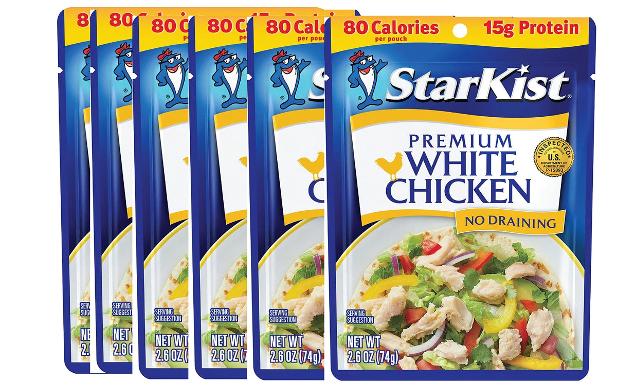 2.6 oz Pouch Pack of 6 White Chicken H508394