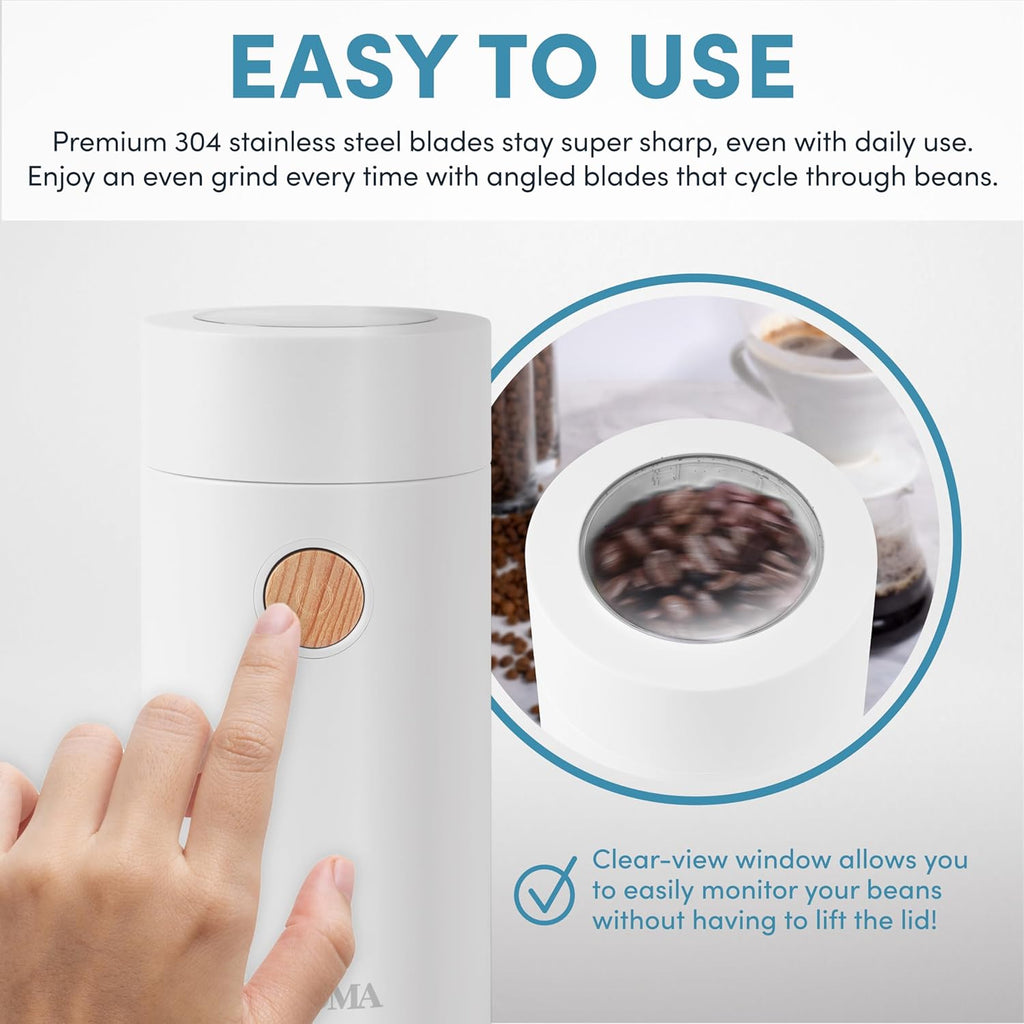 White 40g Mini Electric Coffee Grinder I430
