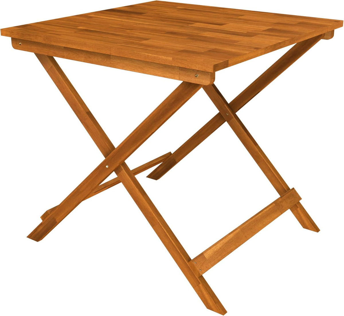 Wood Folding Table 29.5" x 29.5" x 28.7" Golden Teak T37948
