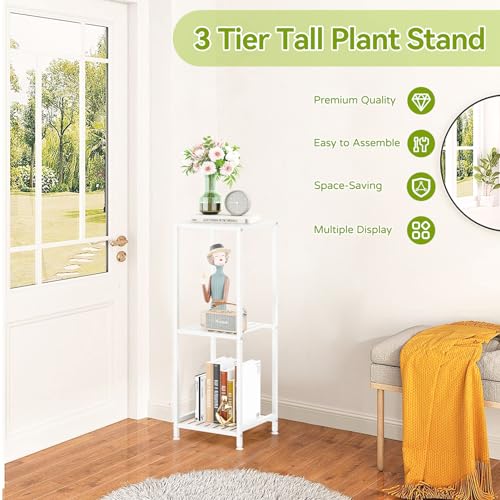 Black 32 Inch Metal 3 Tier Plant Stand A168