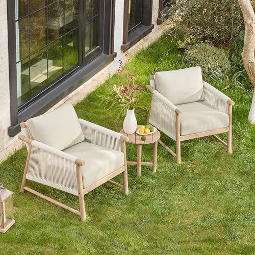 3 Pieces Boho Patio Rattan Bistro Set C855