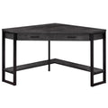Black Reclaimed Wood Corner Computer Desk B4613
