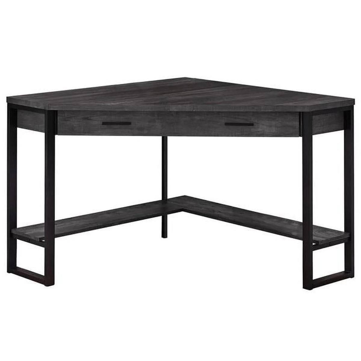Black Reclaimed Wood Corner Computer Desk B4613