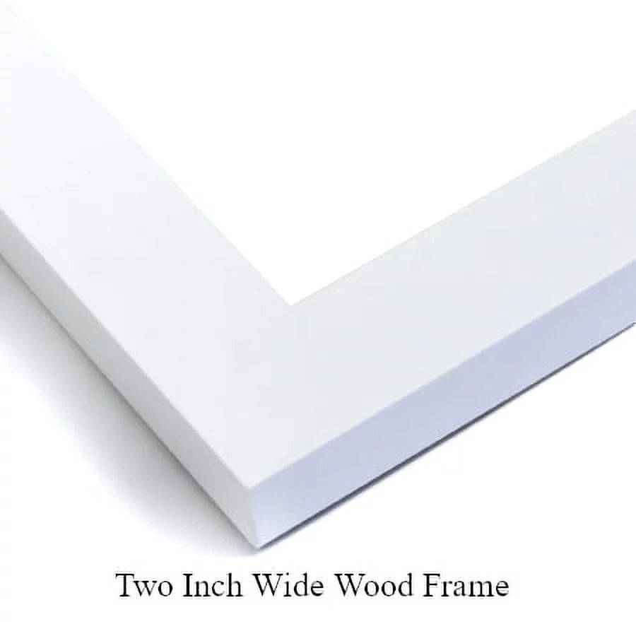 White Modern Wood Framed Art Print W38507