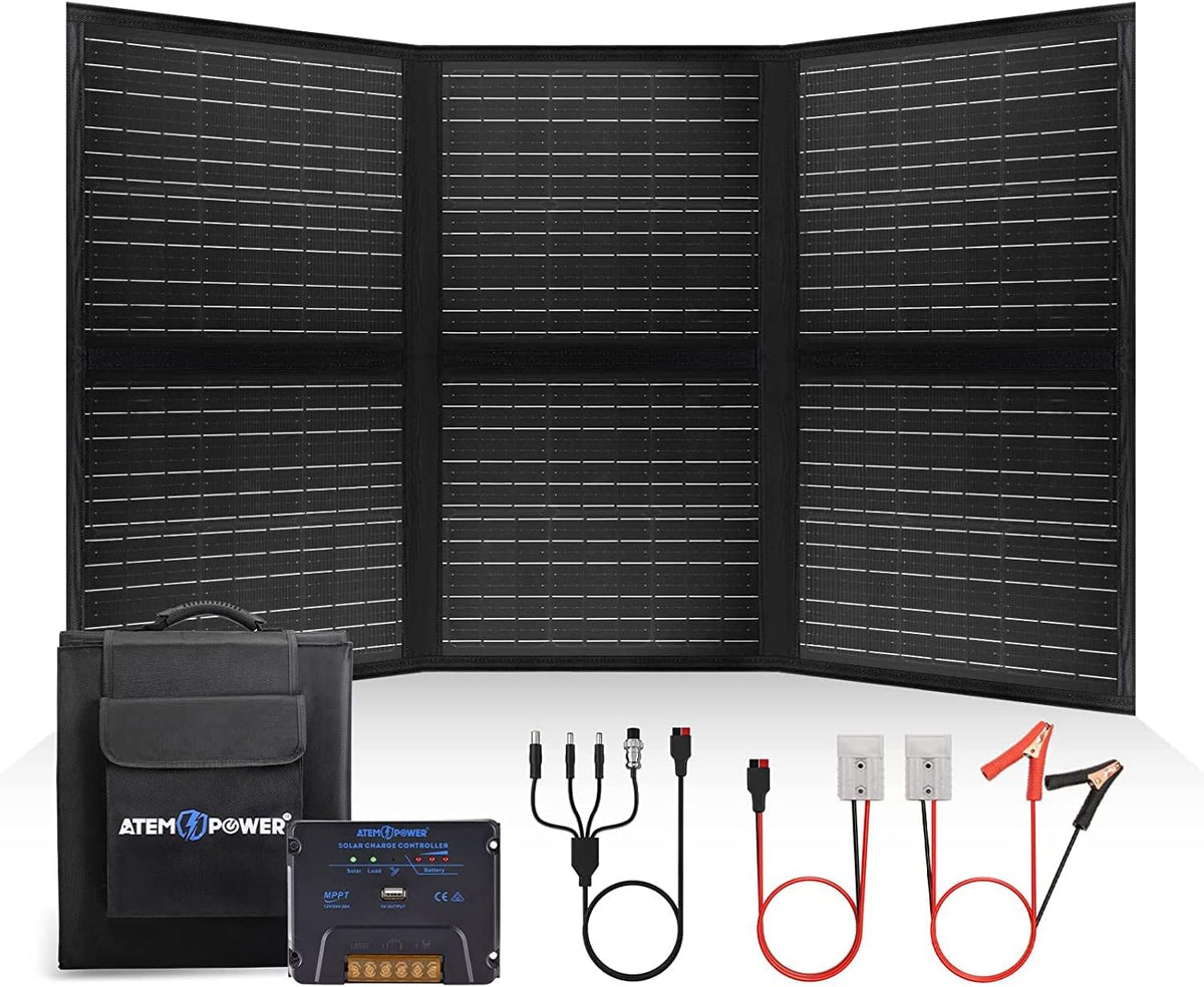 120W Portable Foldable Solar Panel with 20A MPPT Charger Controller M851144