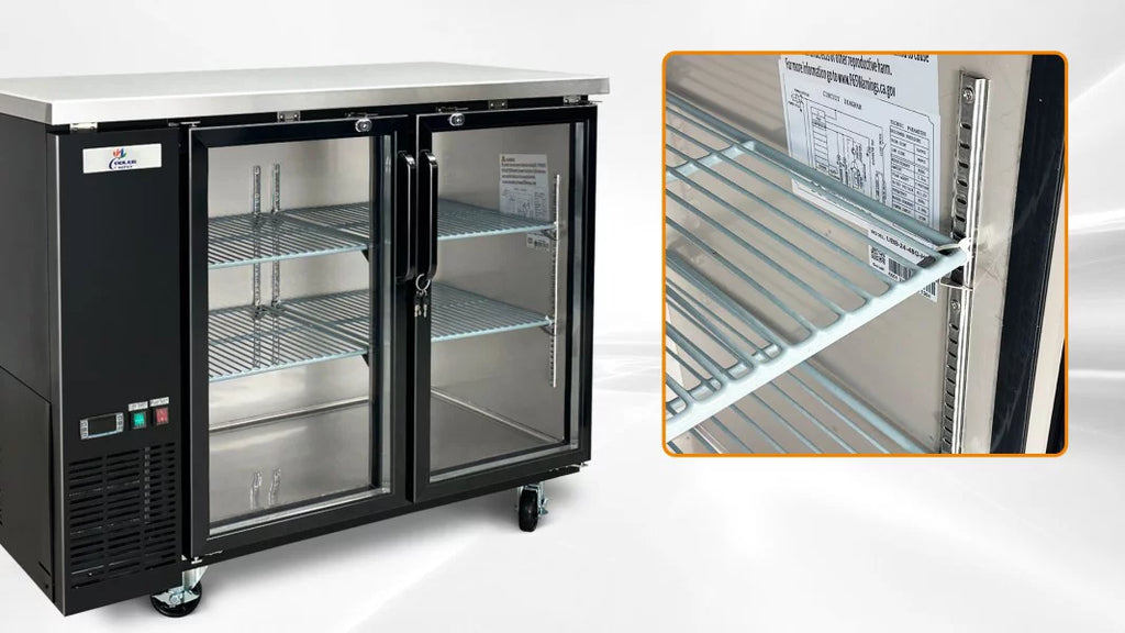 Black Glass Door Back Bar Refrigerator Beer Cooler with LED Lighting A821499