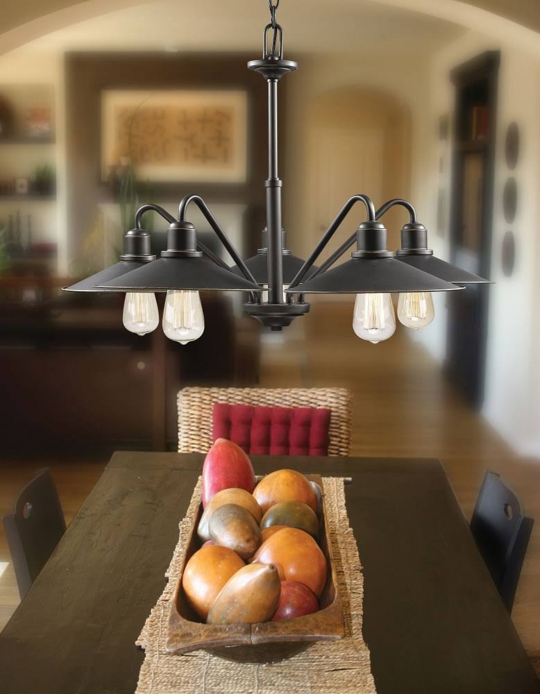 Polished Nickel 5 Light Vanity V4976