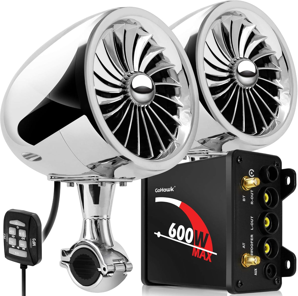 Waterproof Bluetooth Motorcycle Stereo Speakers Audio System K62350