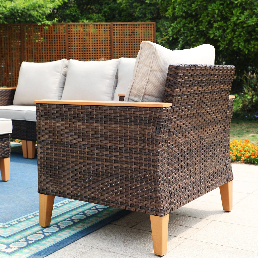 8 Piece Outdoor Wicker Sofa Set O593754