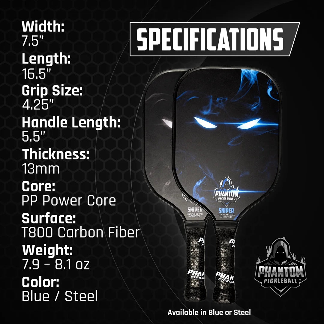 13mm T800 Carbon Fiber Pickleball Paddle with Cover M337353