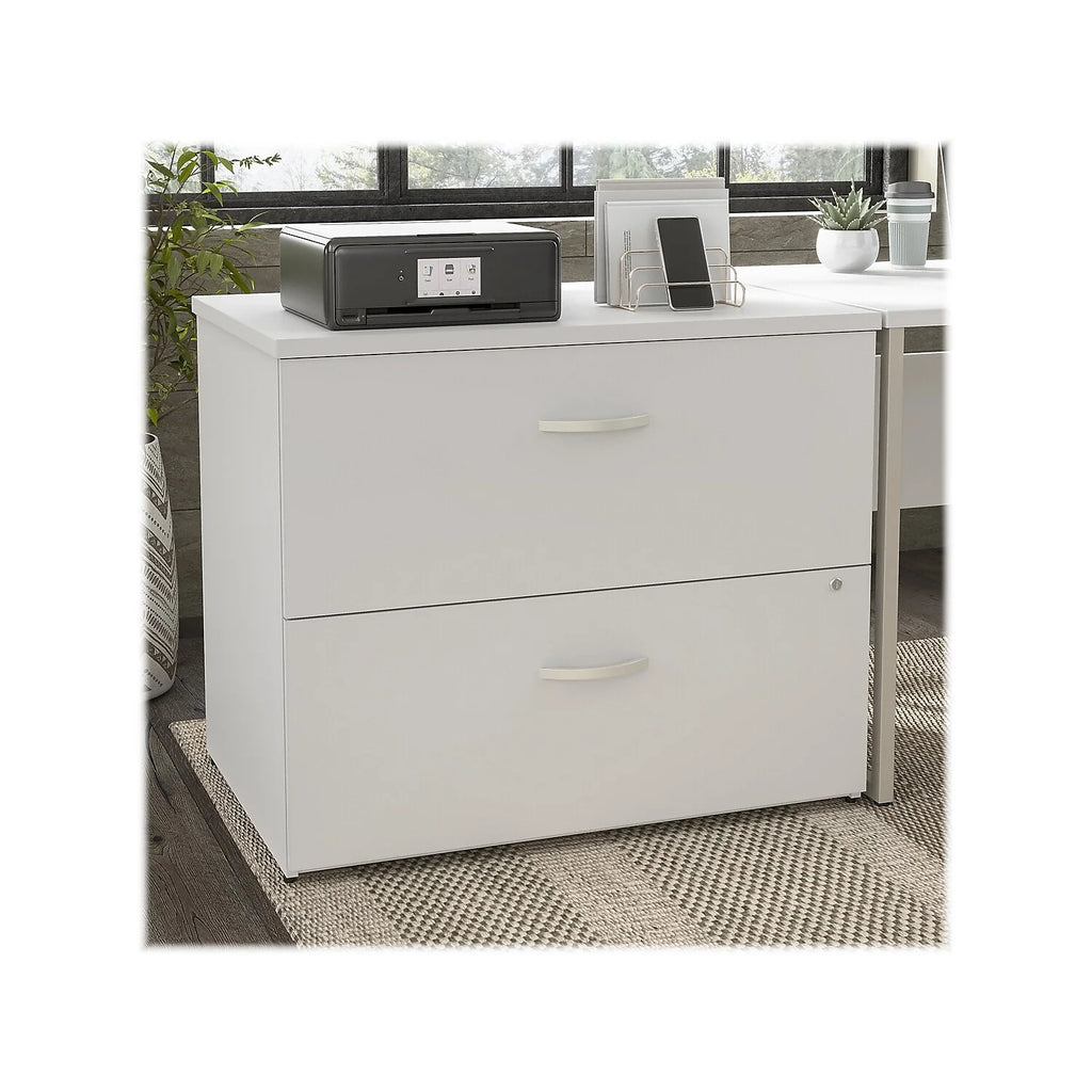 White 2 Drawer Lateral File Cabinet Z714