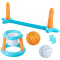 Volleyball Net & Basketball Hoops Pool Float Set M695992