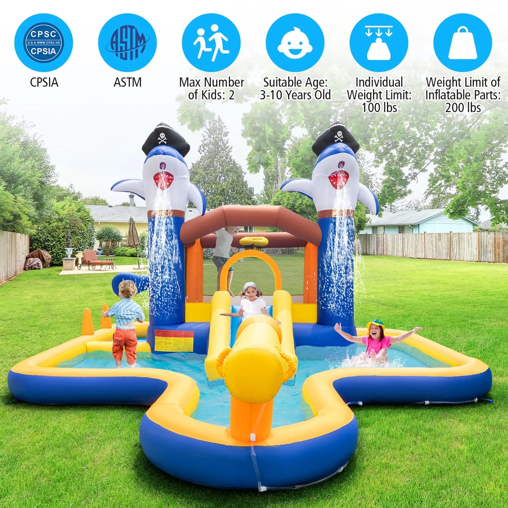 Inflatable Water Slide Park Bounce House Splash Pool V1561