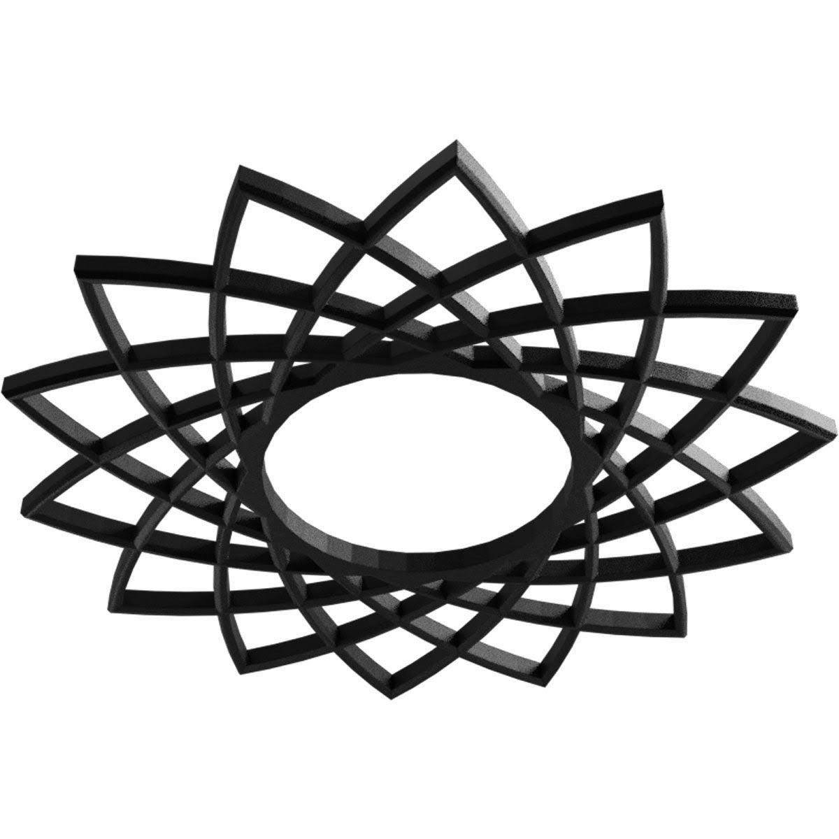 34x22OD x 13 1/8x22ID x 1x22P PVC Pierced Ceiling Medallion B109021