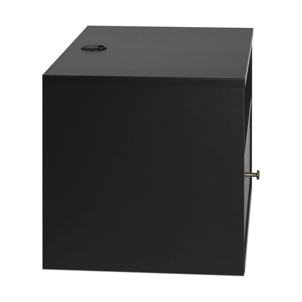 Black Floating Nightstand With Open Shelf B1325