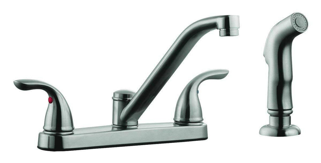 Satin Nickel Kitchen Faucet with Sprayer U375492