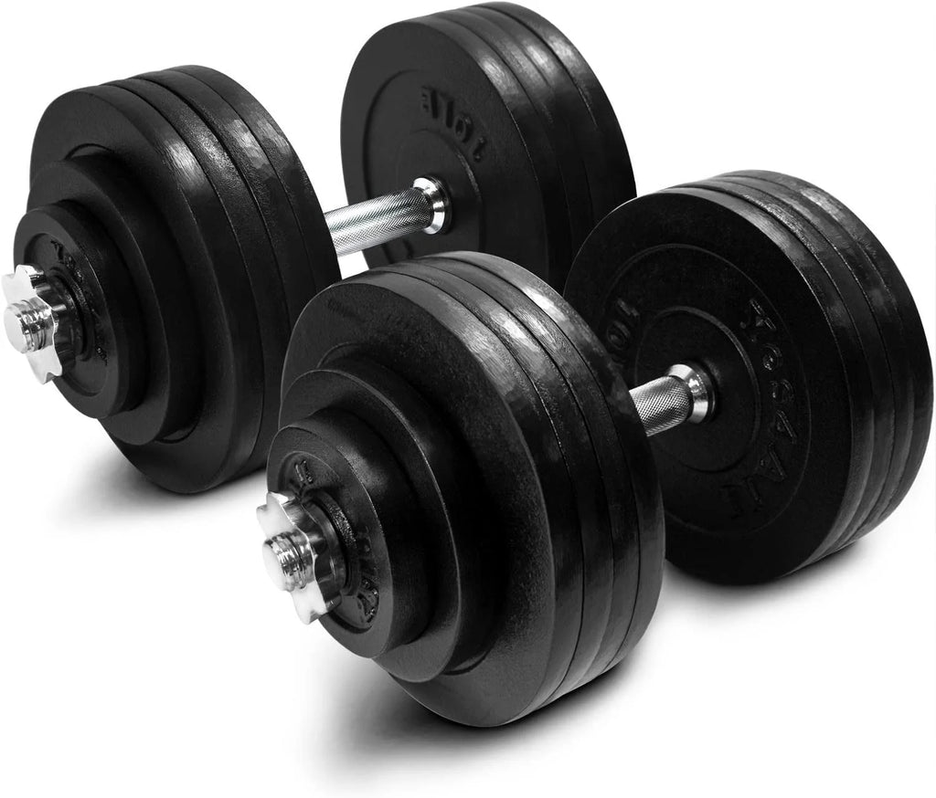 200 lbs Adjustable Cast Iron Dumbbell Set Z19665
