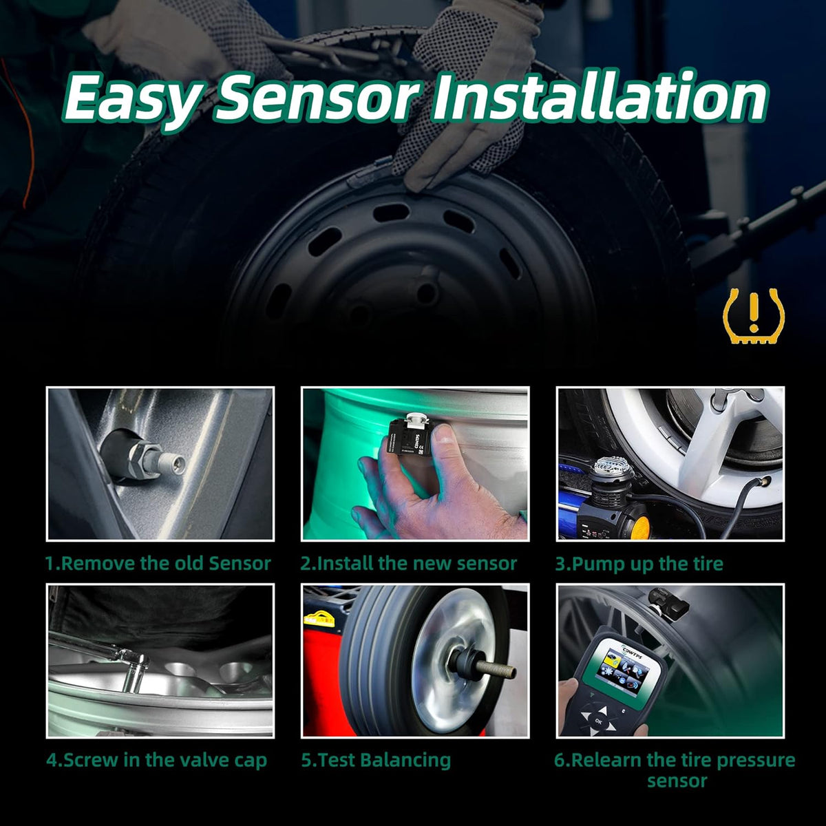 4-Pack 315MHZ Tire Pressure Monitor Sensor F6992