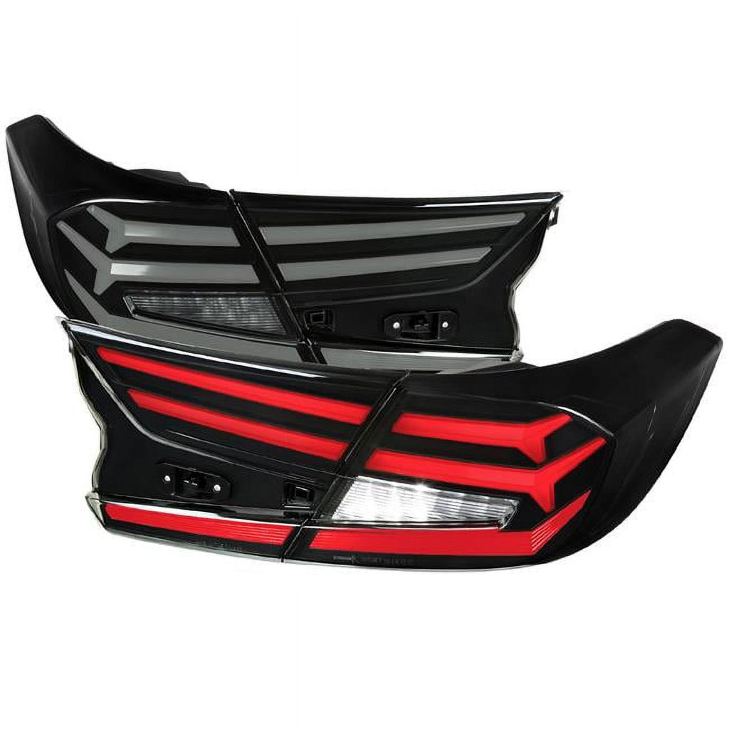 Glossy Black Smoked Lens LED Tail Lights with Sequential Signal U89437