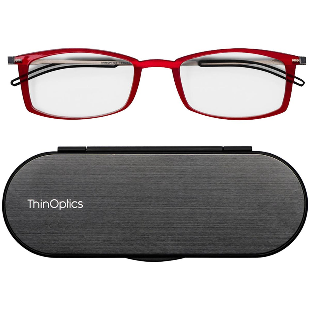 Red Reading Glasses with Case X621682