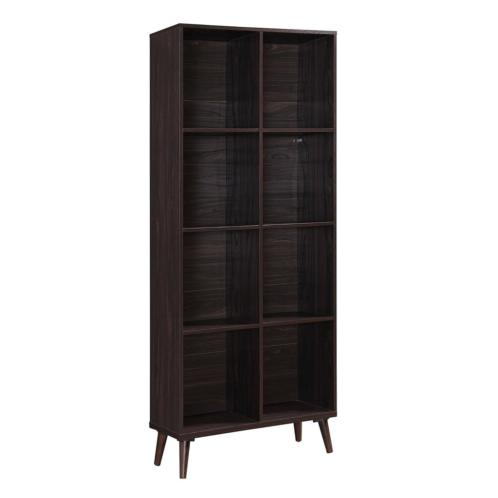 Brown Classical Style 4-Shelves Rectangular Bookcase G80720