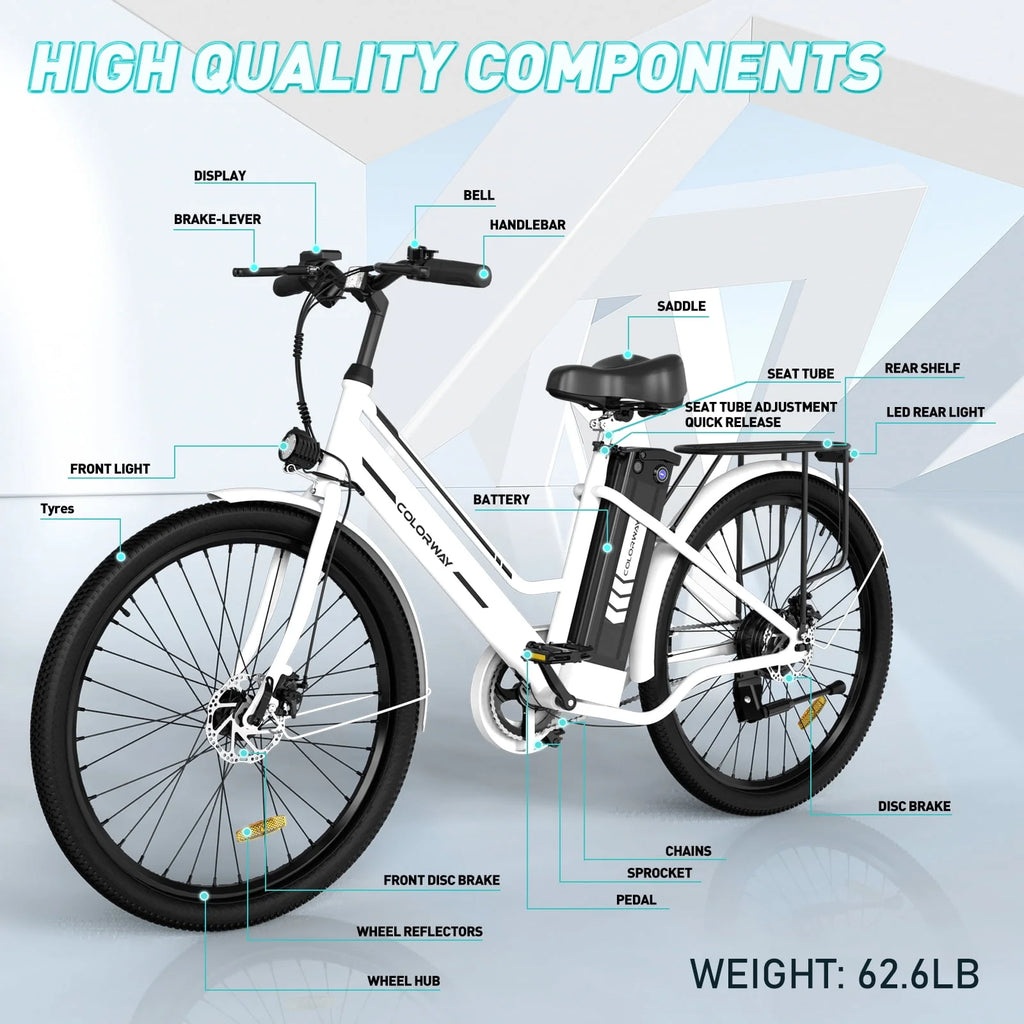 Electric Bike 500W Motor 36V 12AH Removable Battery R232