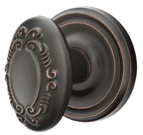 Solid Brass Privacy Door Knob Set with Rosette Z48645