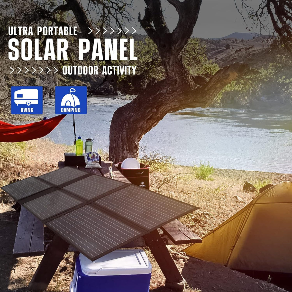 120W Portable Foldable Solar Panel with 20A MPPT Charger Controller M851144