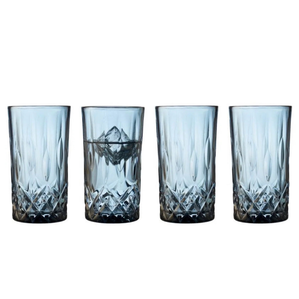 Blue 4pcs Highball Glass P625