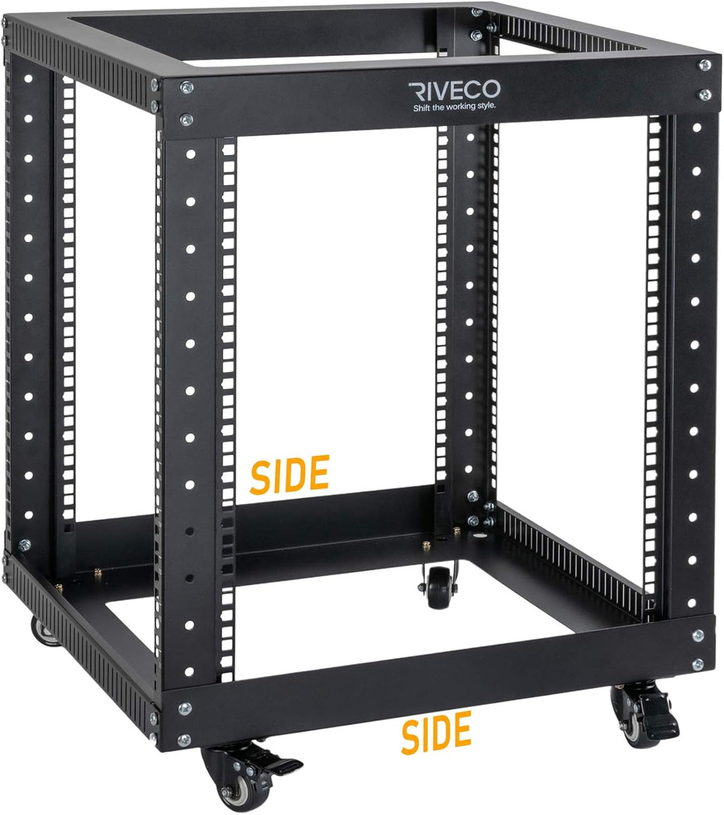 12U Open Frame Server Rack with Casters O902