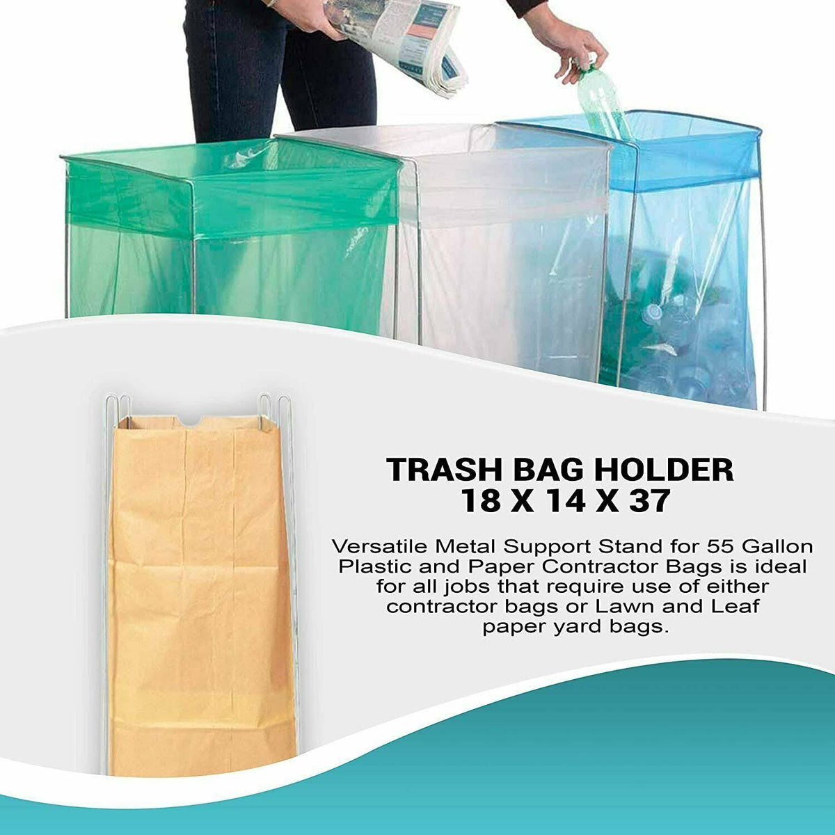 Steel Trash Bag Holder 55 Gallon Q170