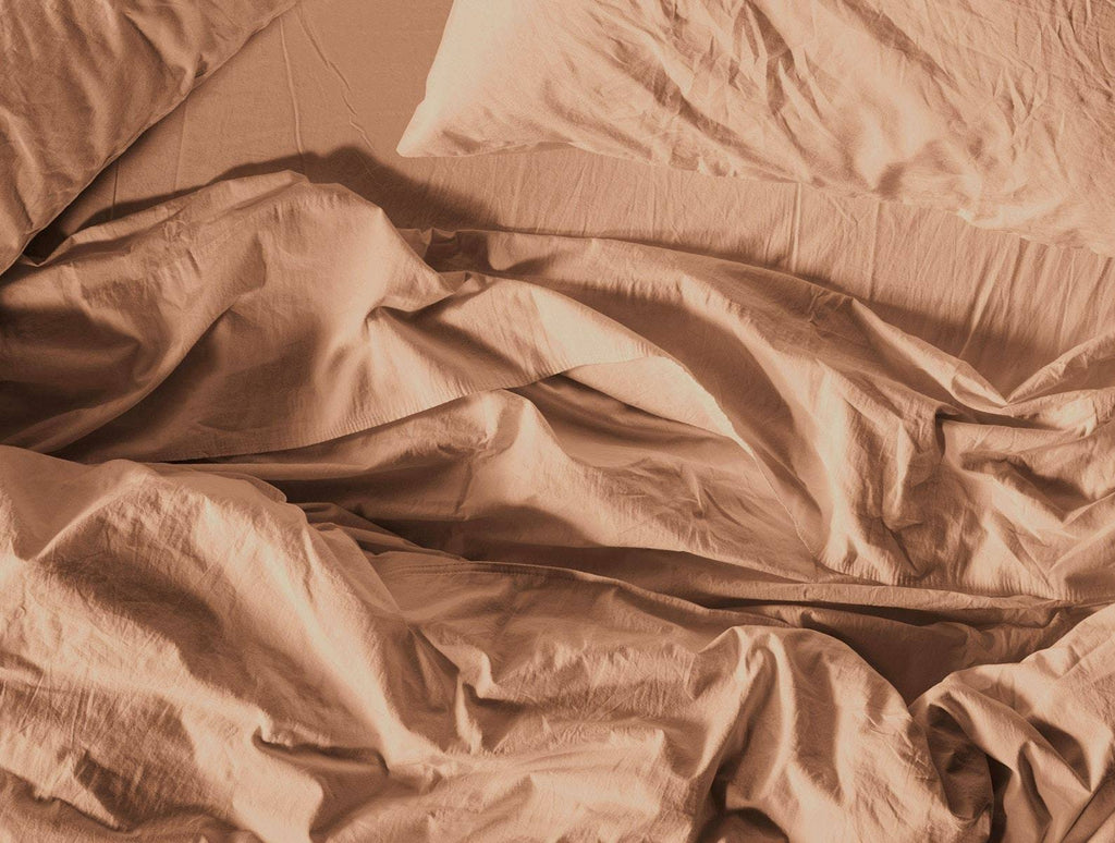 Organic Crinkled Percale Sheet Set Full Shadow X877