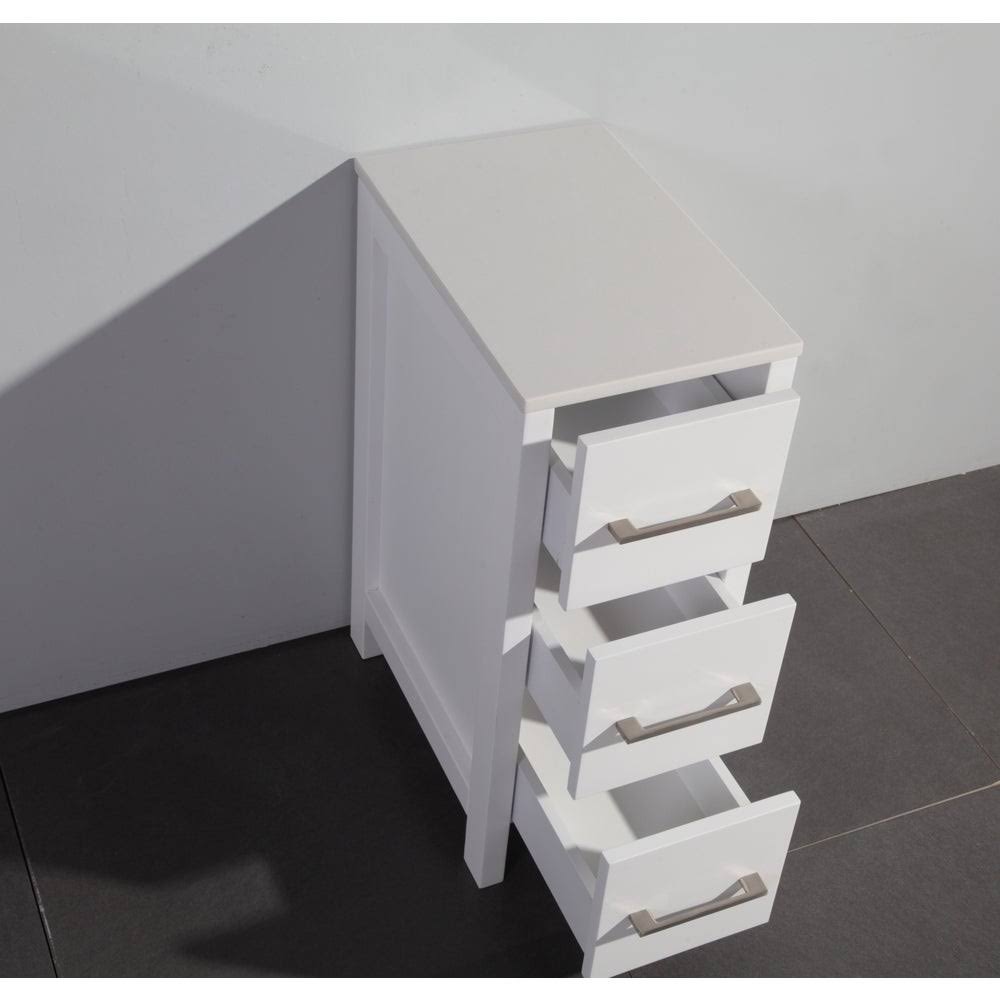 12 inch Wide Bathroom Vanity Cabinet with Ceramic Top F519864