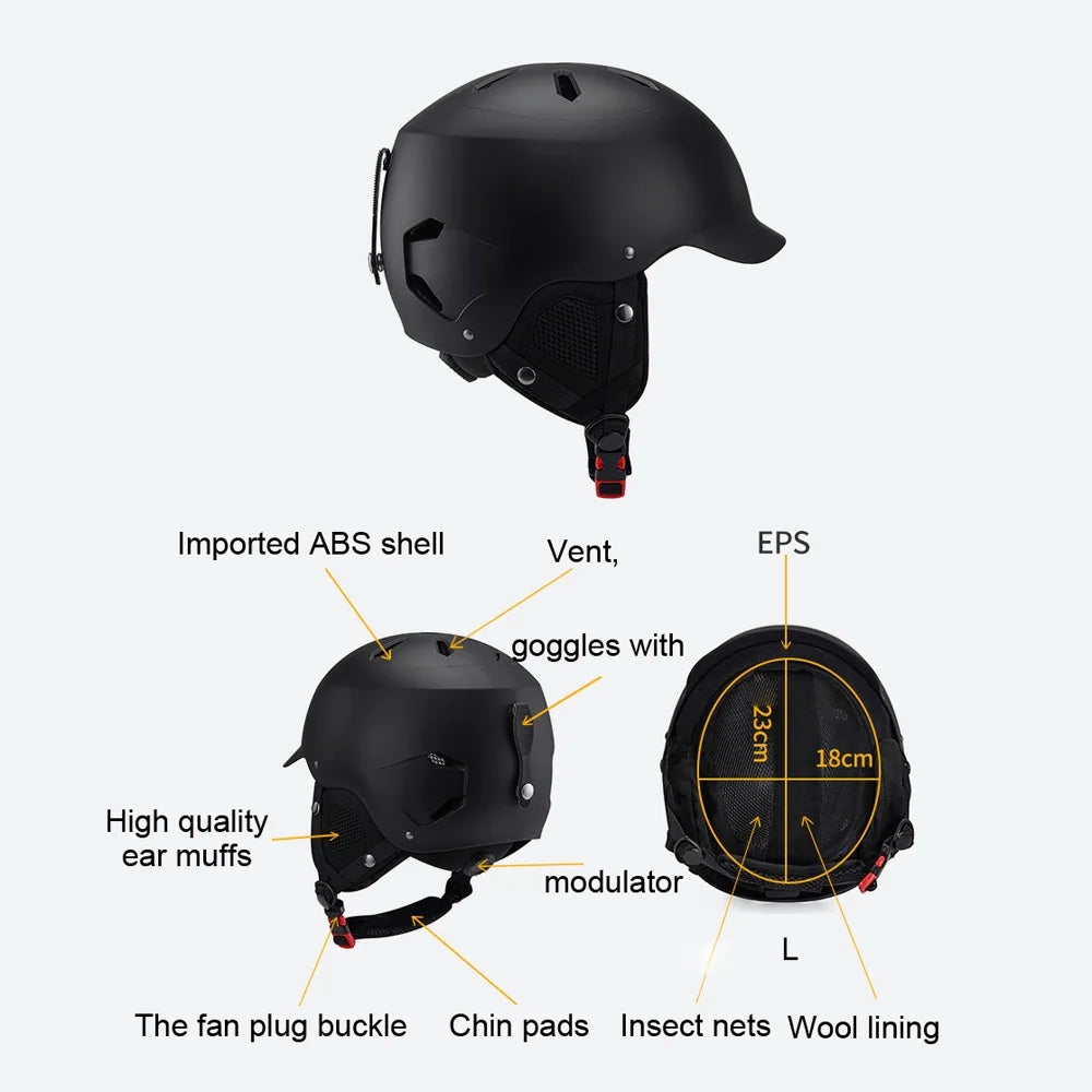 Reinforced ABS Winter Warm Cycling Helmets L709
