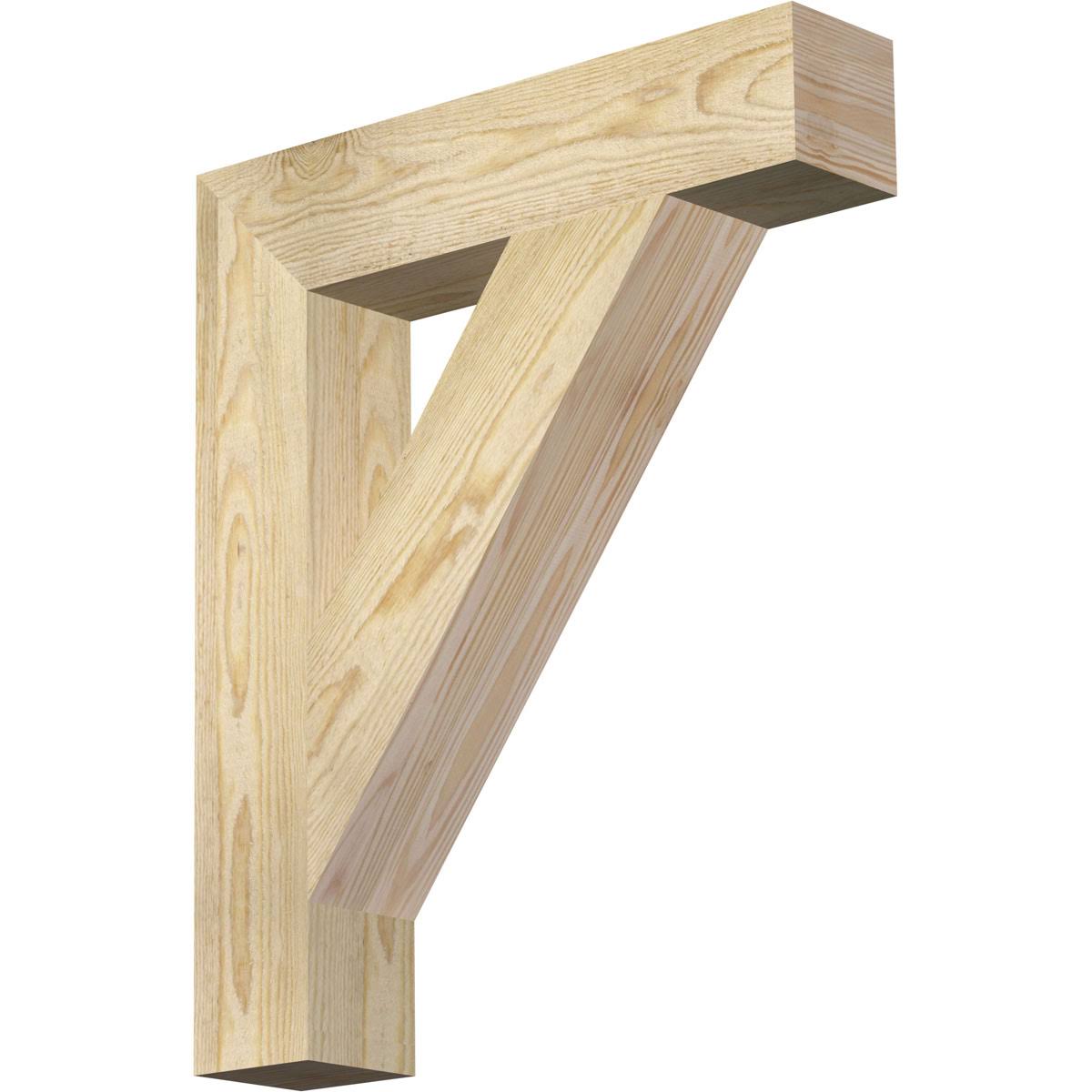 Traditional Block Rough Sawn Douglas Fir Bracket Q186