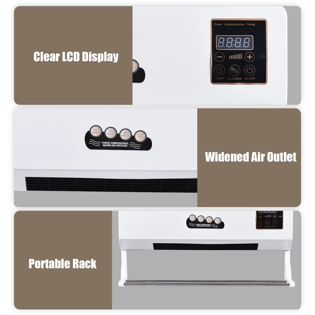 1800W 2-in-1 Electric Heater and Air Conditioner Combo H468