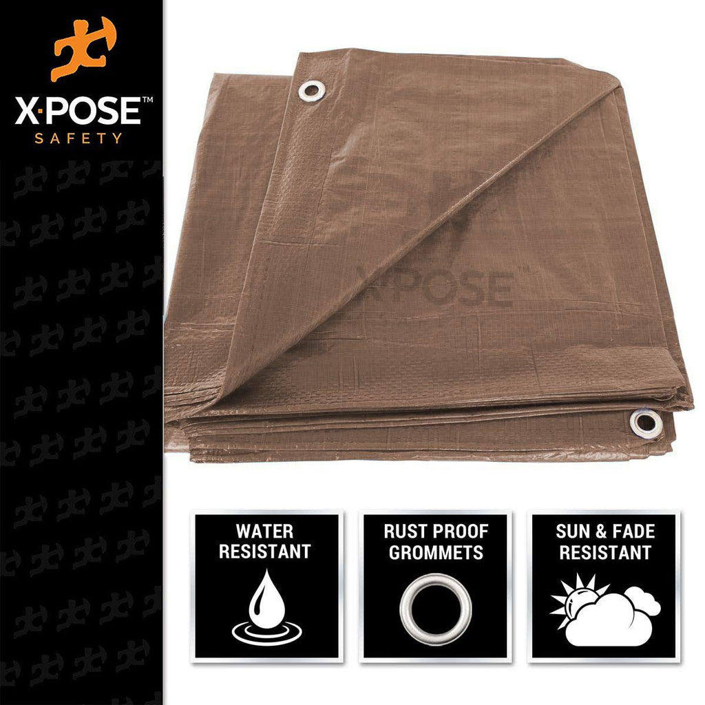Brown Poly Tarps 20 x 40 - Case of 2 W793354